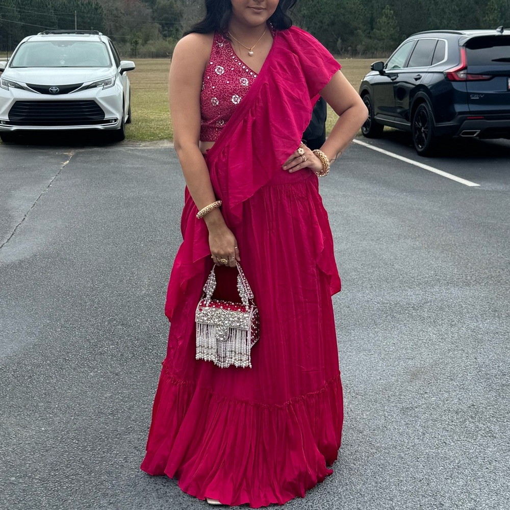 Hot pink lehenga